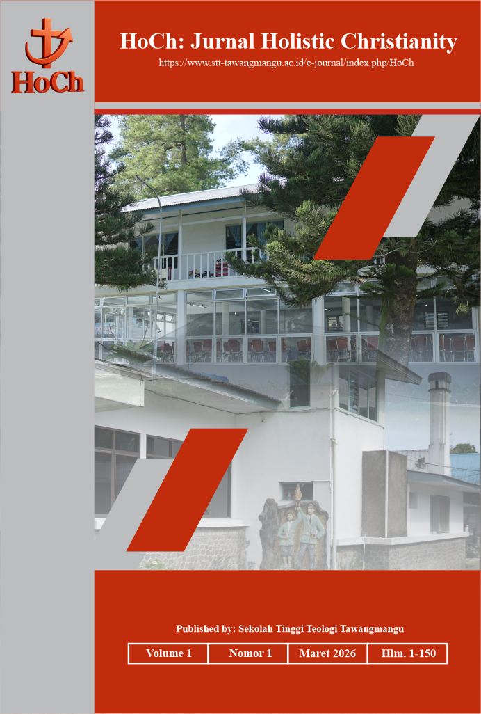 					View Vol. 1 No. 1 (2026): HoCh: Jurnal Holistik Christianity
				